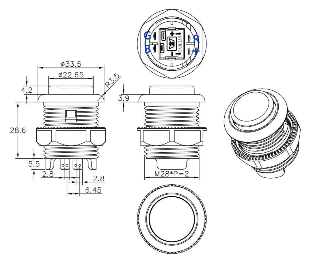 RGB Leaf Button — Cleveland Software Design